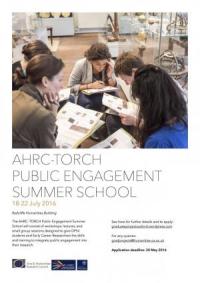AHRC-TORCH summer school poster